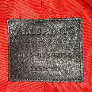 The AllSaints Dalby Biker Women's Color: Black Size: UK6 US2 EU34